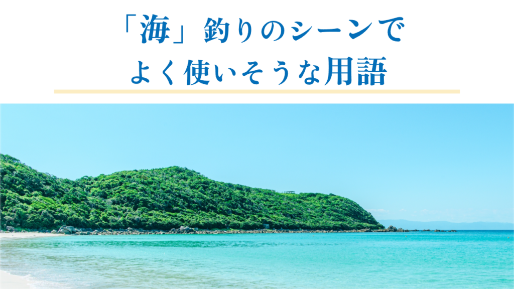 海釣りのシーンでよく使いそうな用語